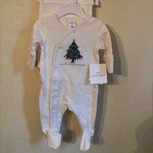 MY FIRST CHRISTMAS SLEEPER WITH MATCHING RECIEVING BLANKET